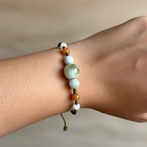 Jade Macrame Knotted Bracelet